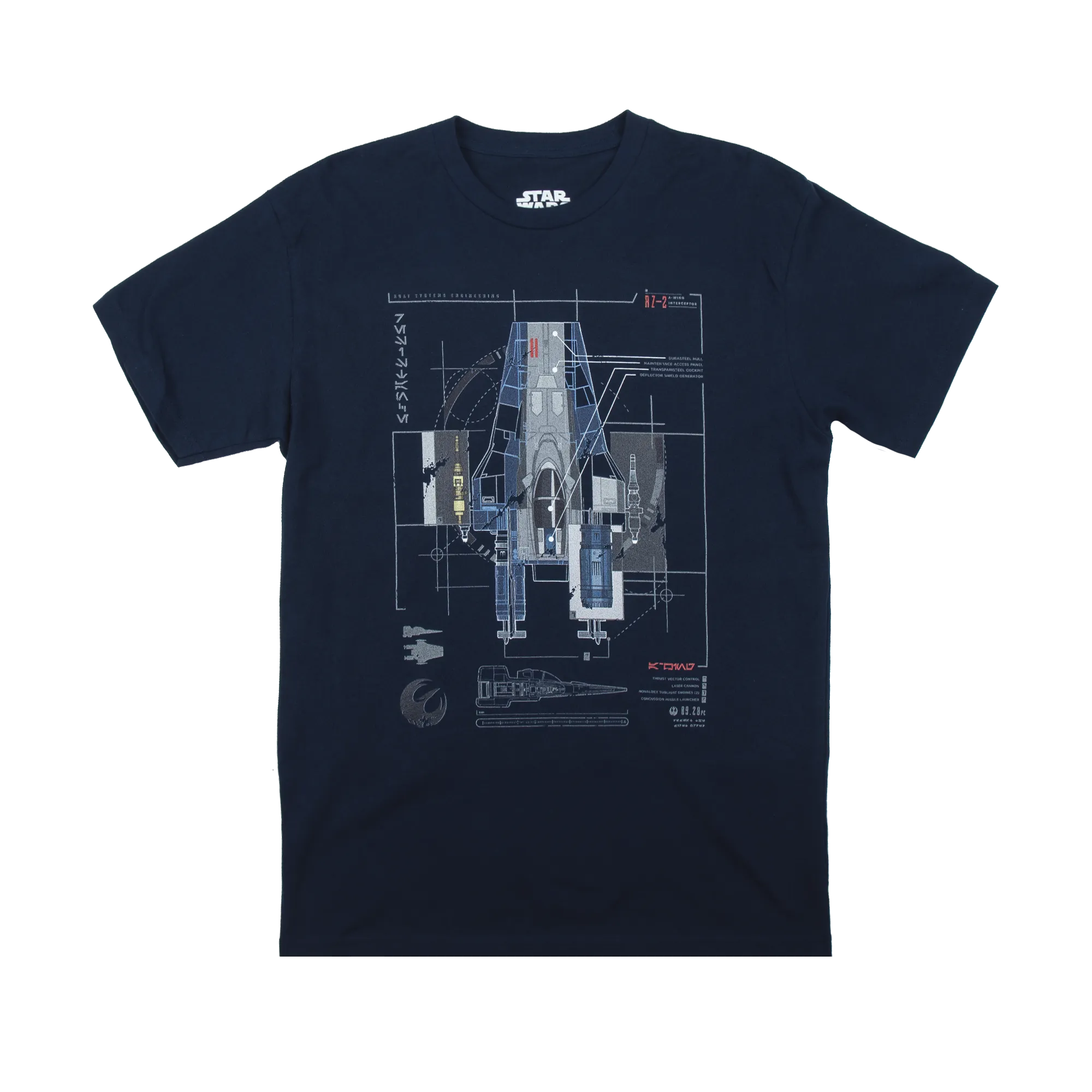 A-Wing Ship Navy Print