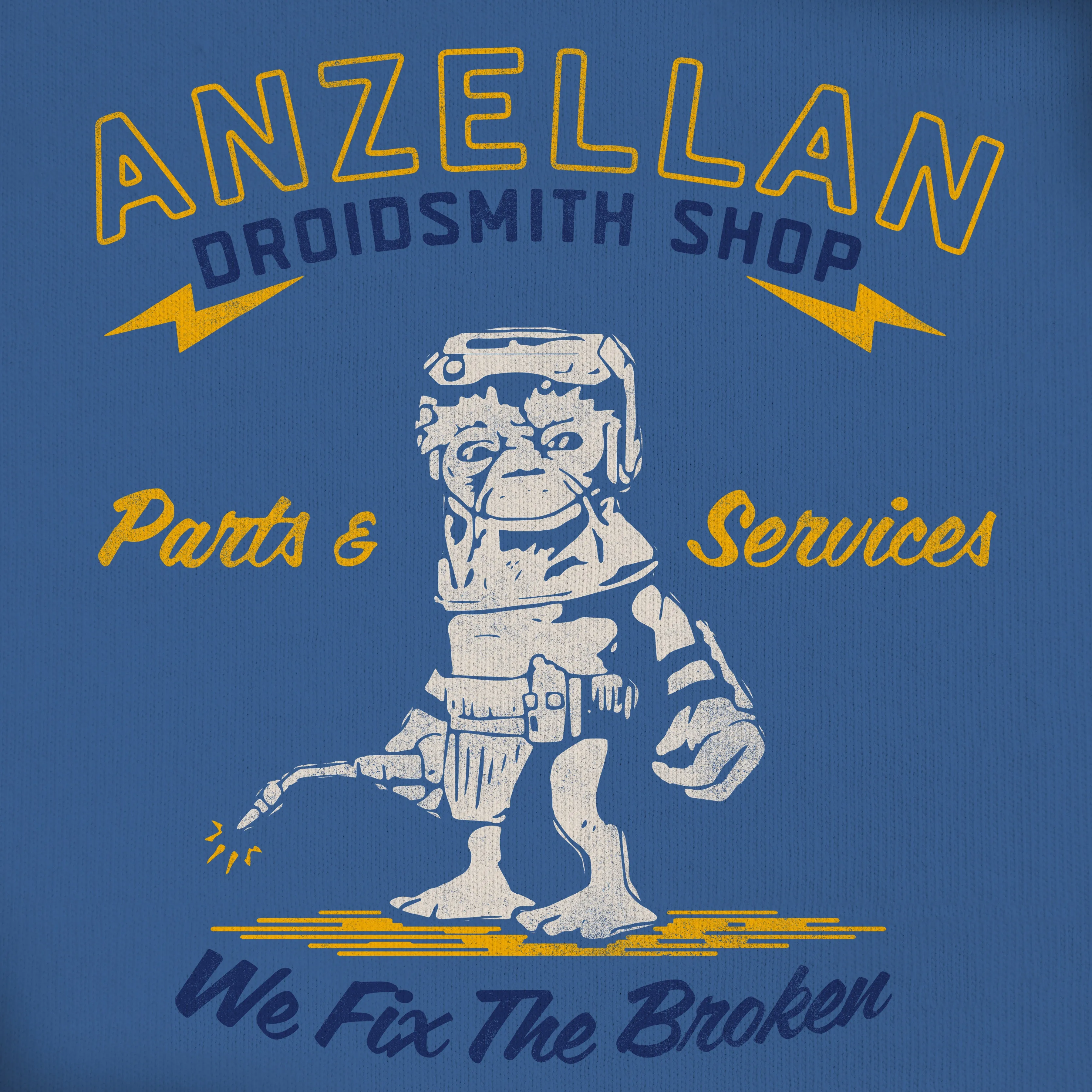 Anzellan Droidsmith Shop Royal Blue Tee