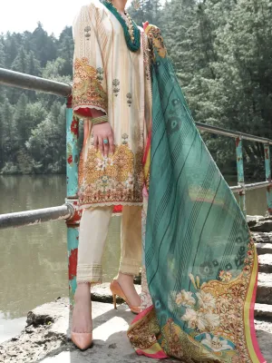 Beige Cambric 3 Piece Stitched - ALP-3PS-972/S