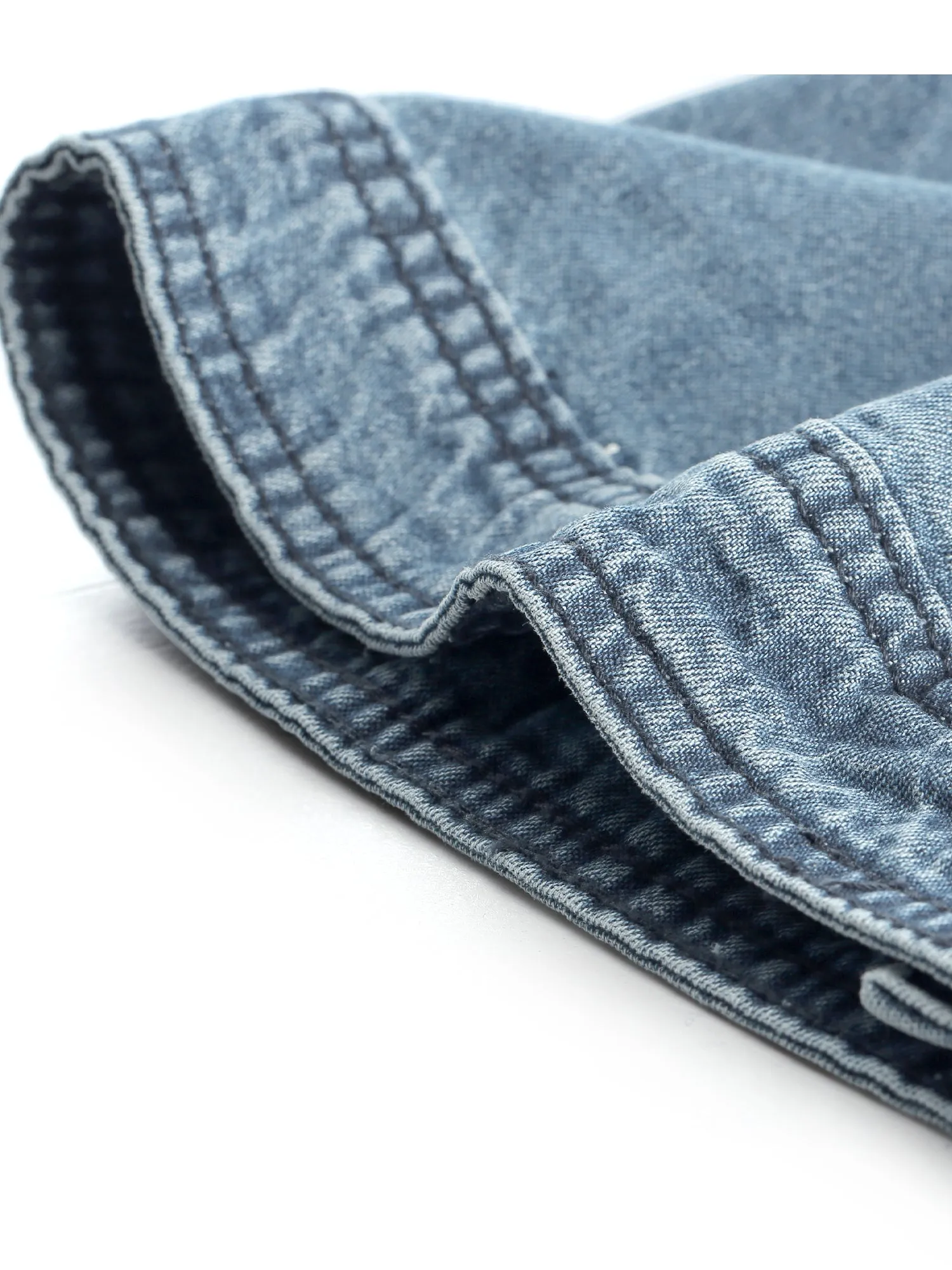 Biker Notched Lapel Asymmetric Zip Moto Denim Jackets