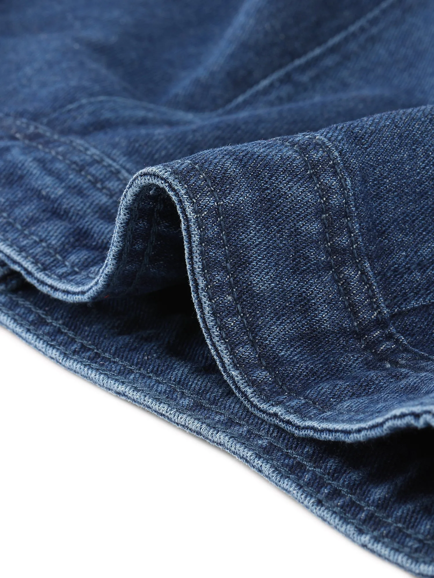 Biker Notched Lapel Asymmetric Zip Moto Denim Jackets