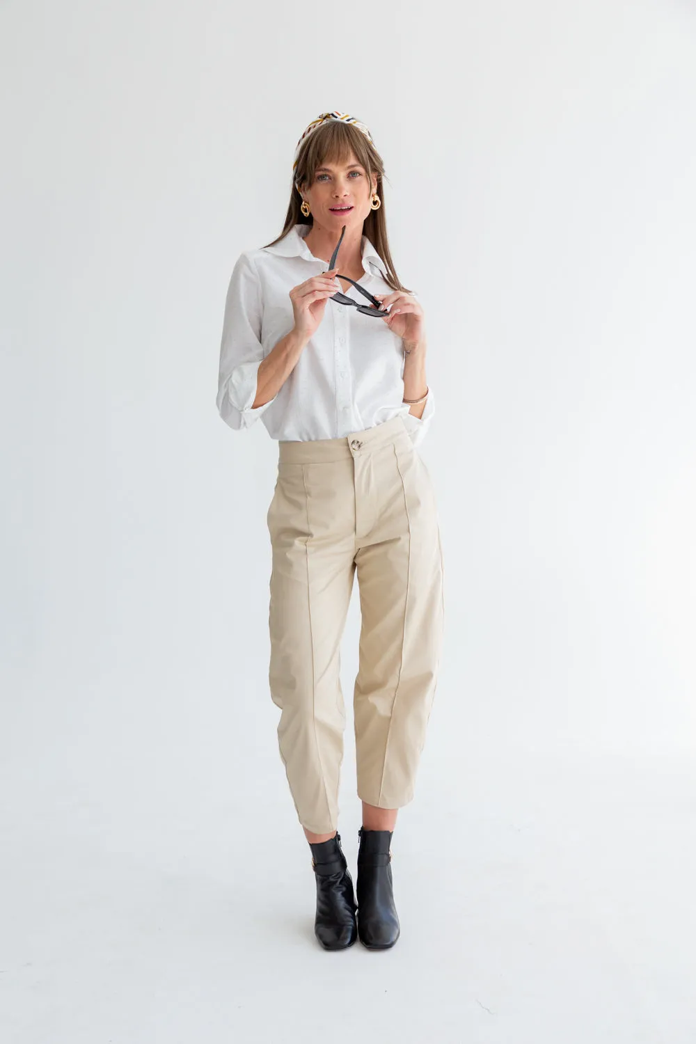 Boyfriend Shirt White Diamond