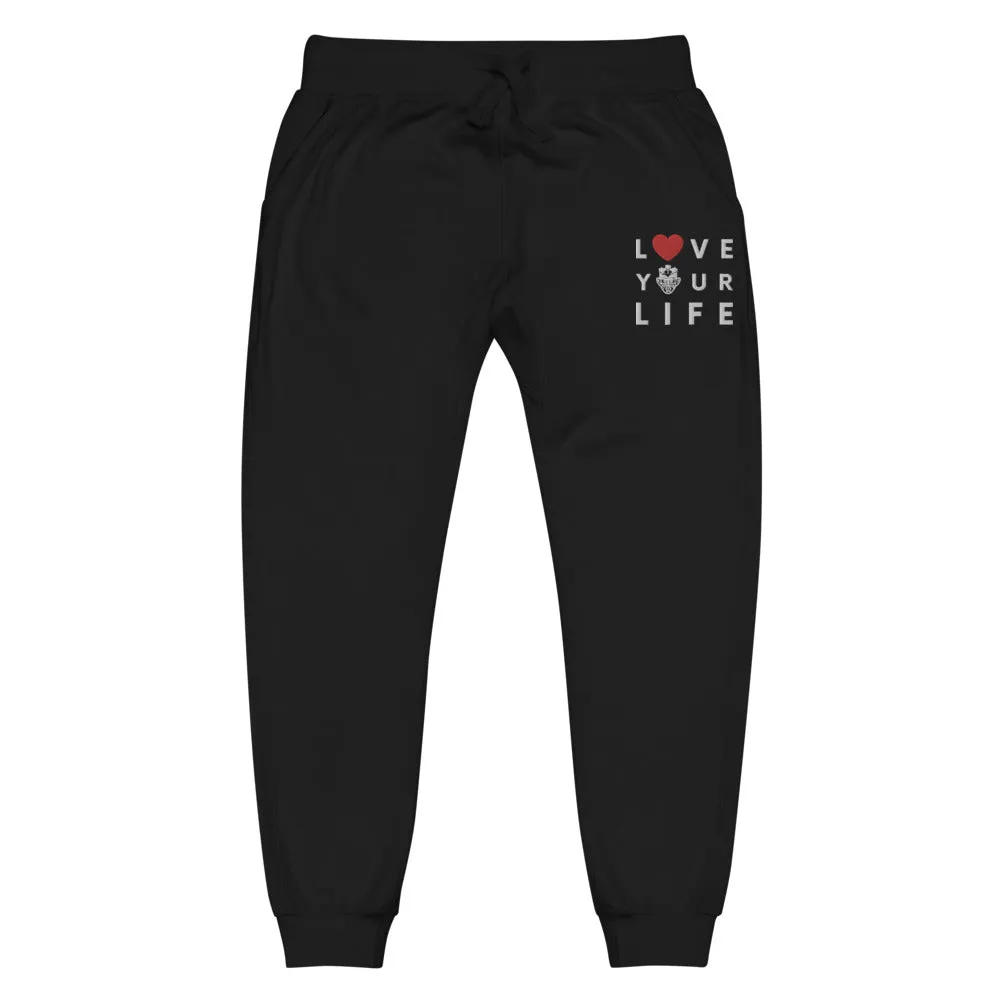 Caribbean Rich - Love Your Life Embroidered Unisex Premium Joggers