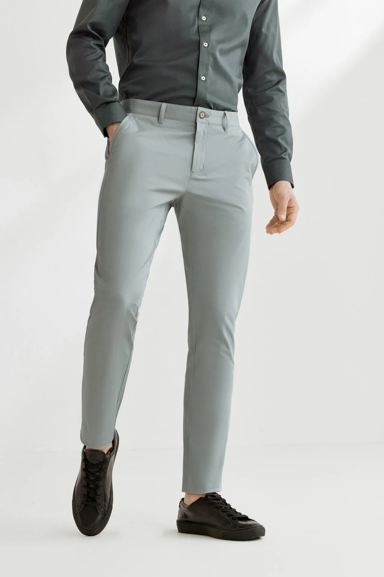 Cotton Multi-Way Stretch Casual Pants in Extra Slim Fit