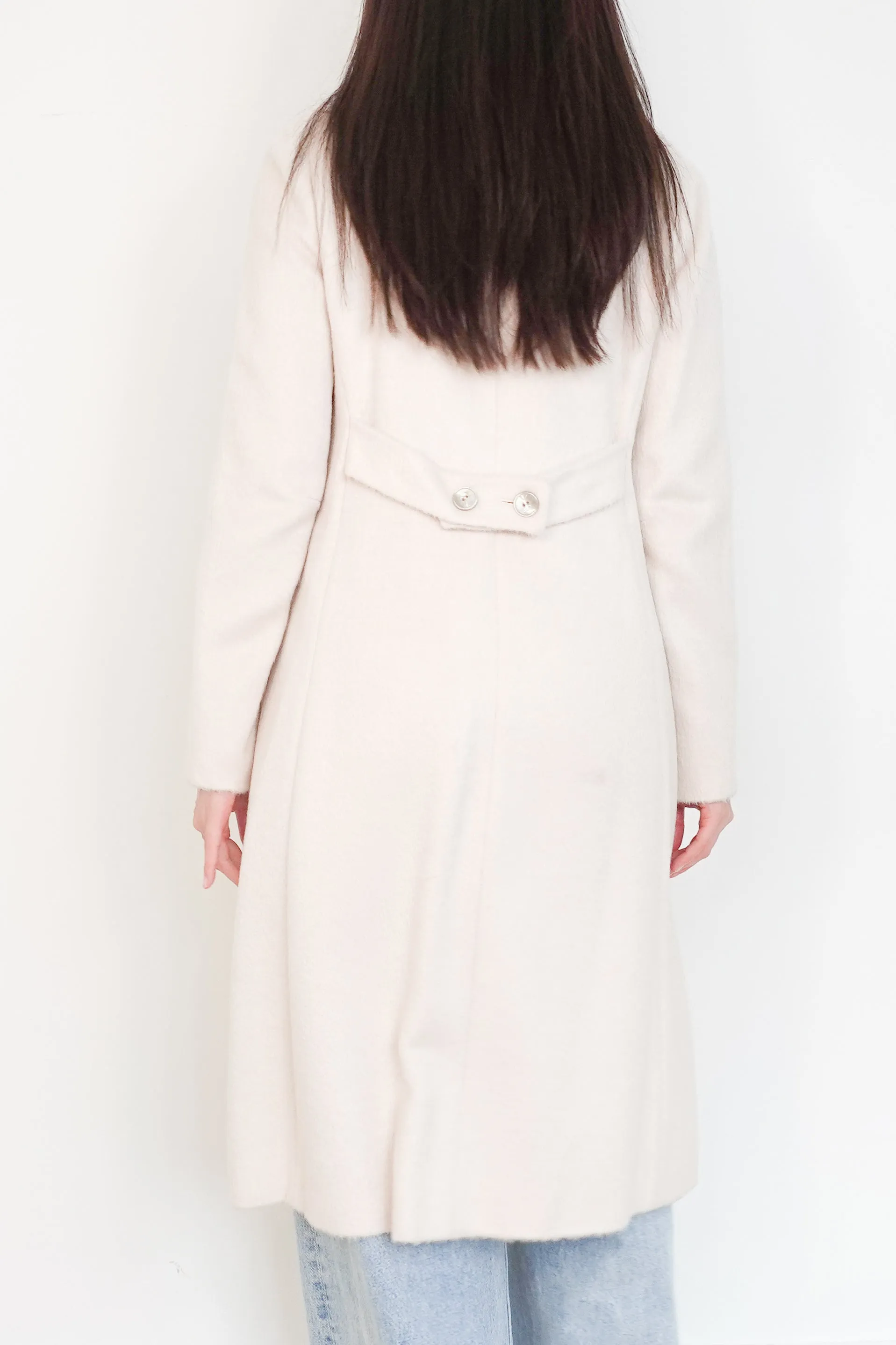 Cream wool coat RRP £650
