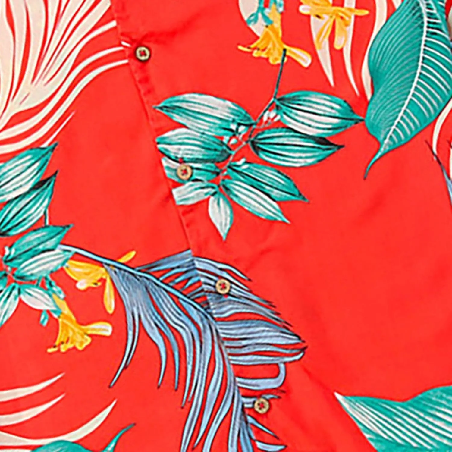 CRNTCEM Men's Casual Hawaiian Shirt Floral Printed Button-Down Cruise Shirts Short Sleeve Tropical Travel Beach Shirt