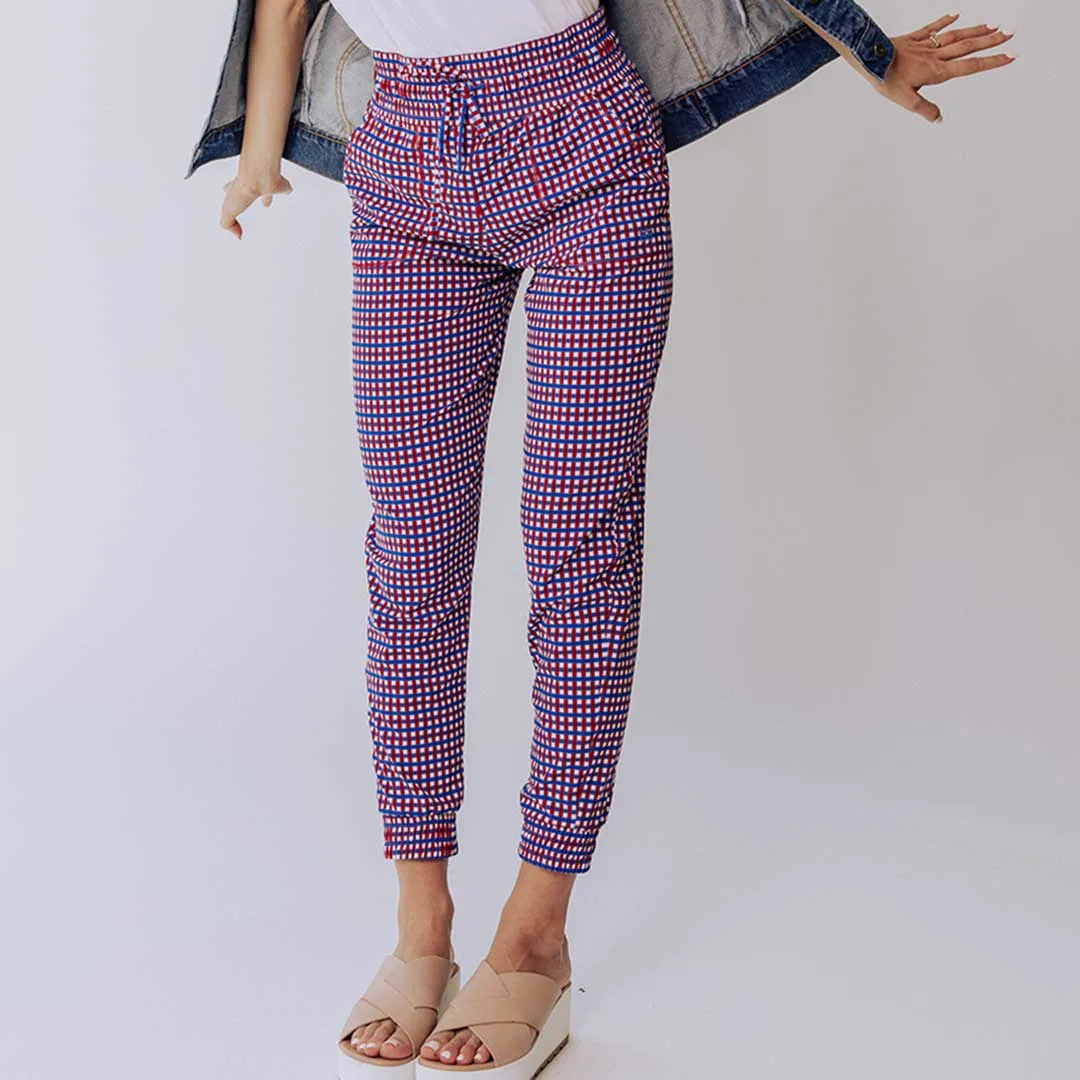 Destination Joggers, Red White and Blue