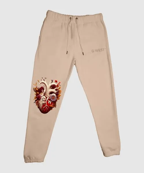 G West Mens Flower Heart Jogger : Gwplfjo7001 - 4 Colors