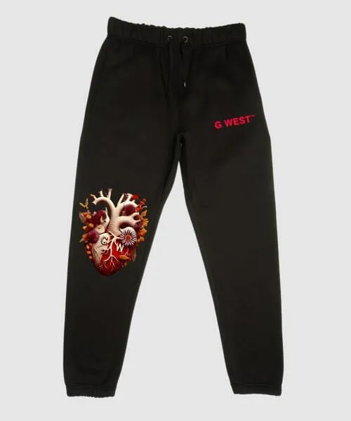 G West Mens Flower Heart Jogger : Gwplfjo7001 - 4 Colors
