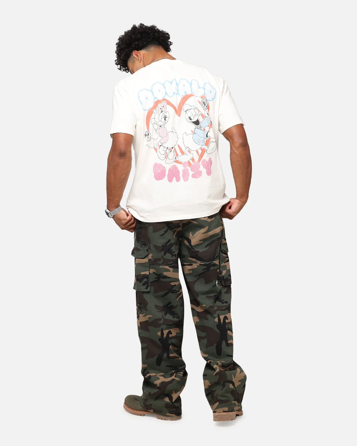 Goat Crew Disney's Daisy Duck & Donald Duck Heavyweight T-Shirt Off White