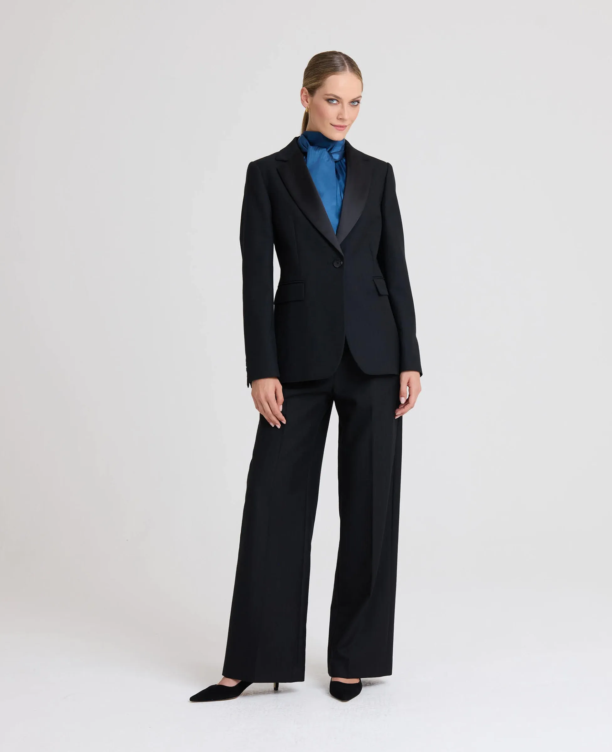Jessica Satin Lapel Jacket