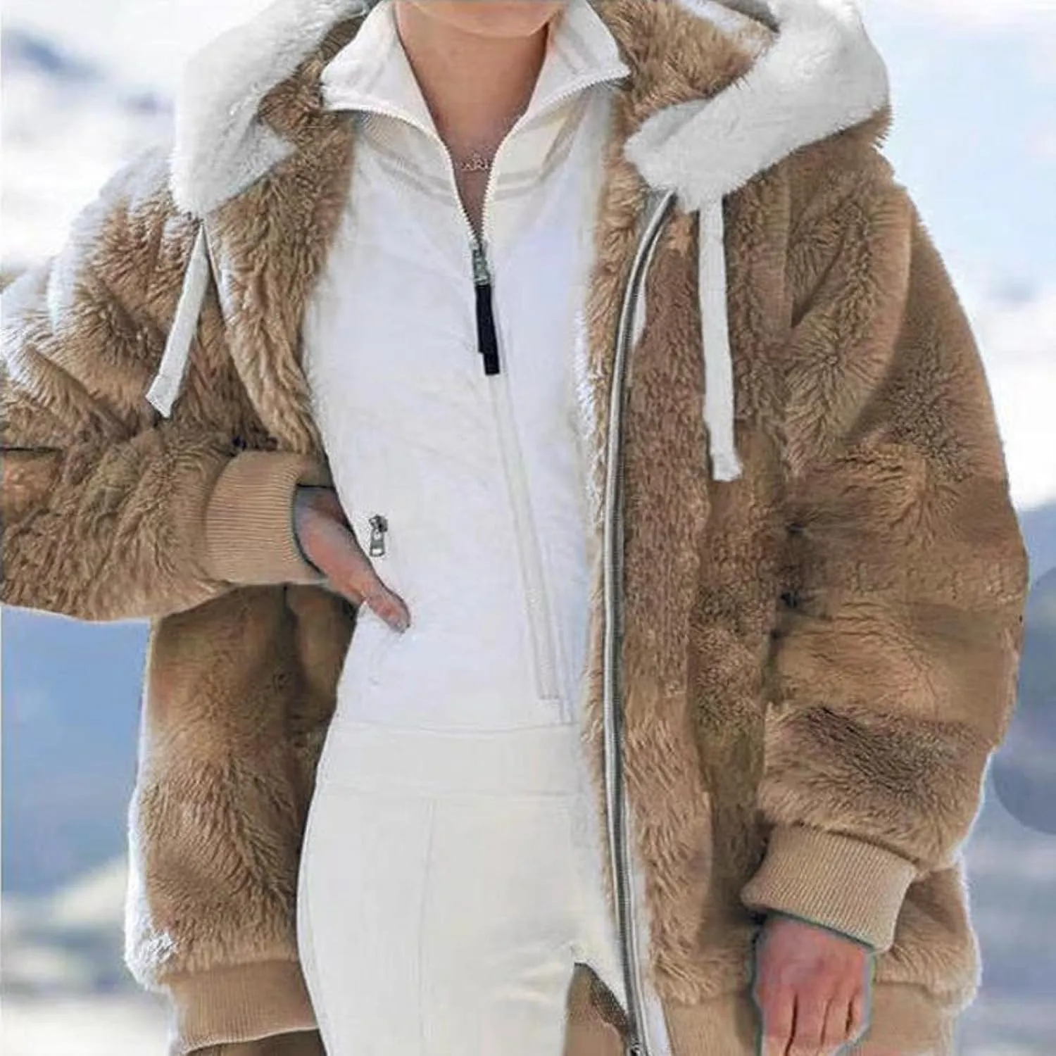 Kathryn | Plsch-Kapuzenjacke