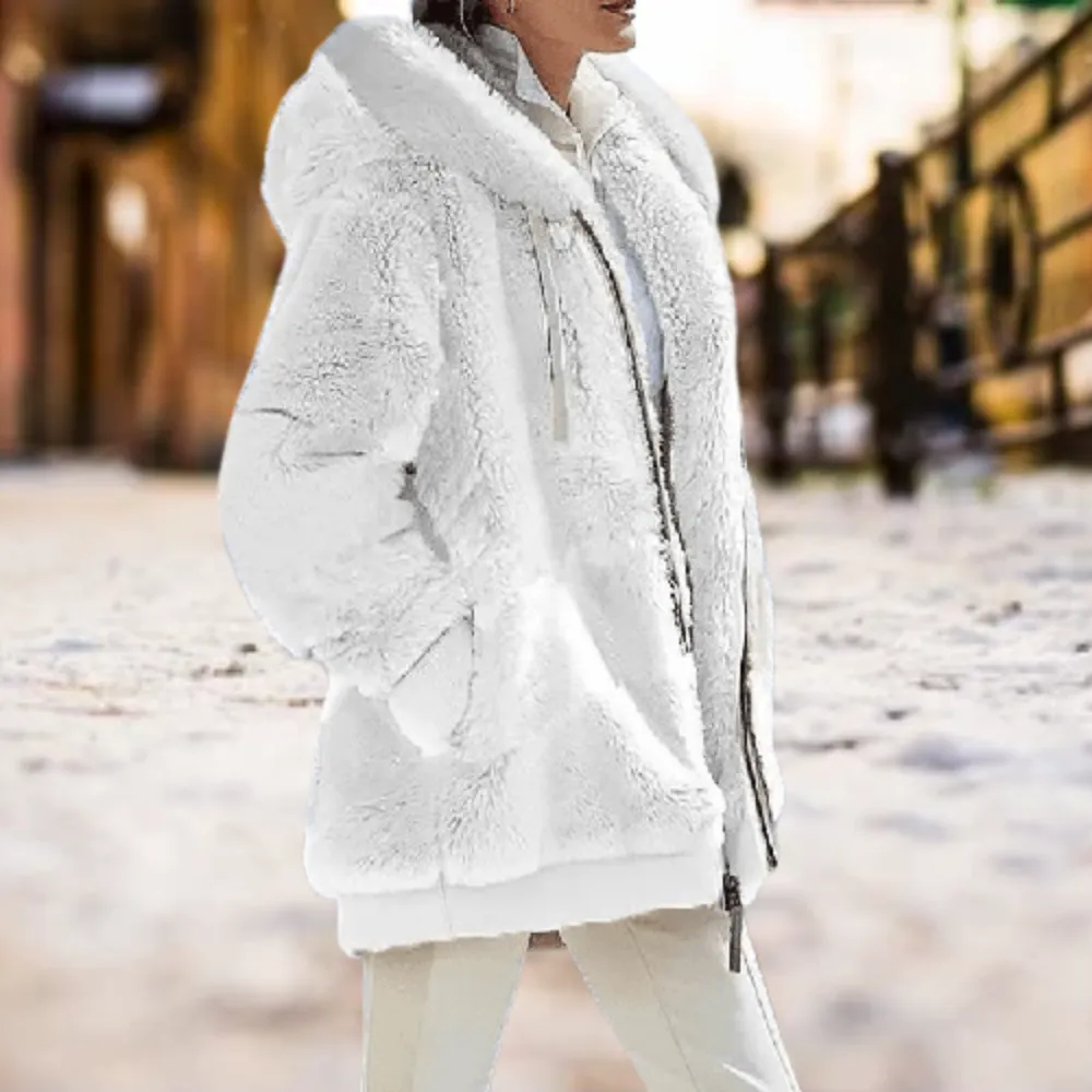 Kathryn | Plsch-Kapuzenjacke
