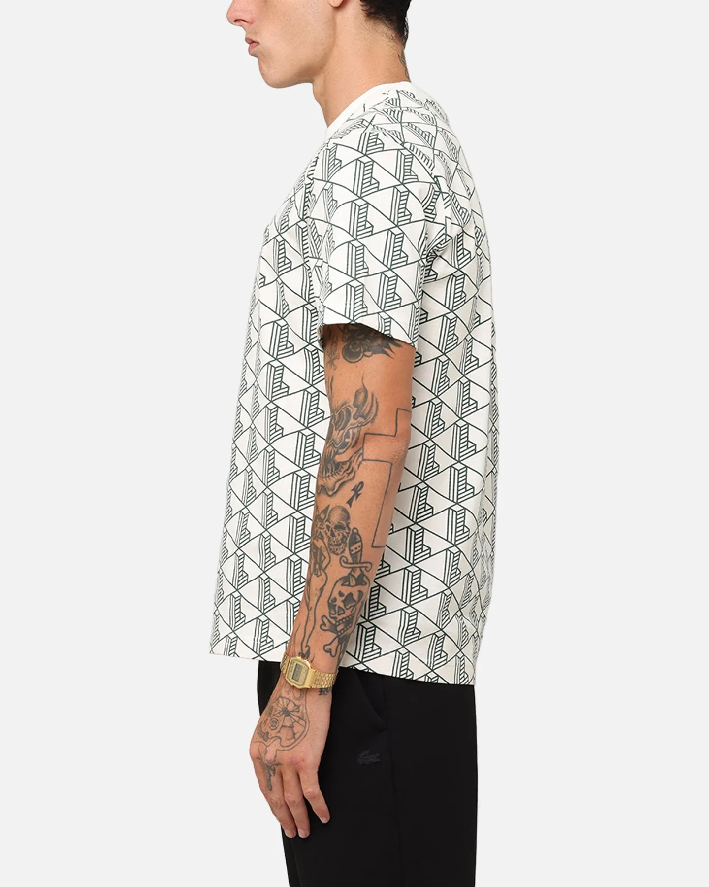 Lacoste Monogram T-Shirt Black/White