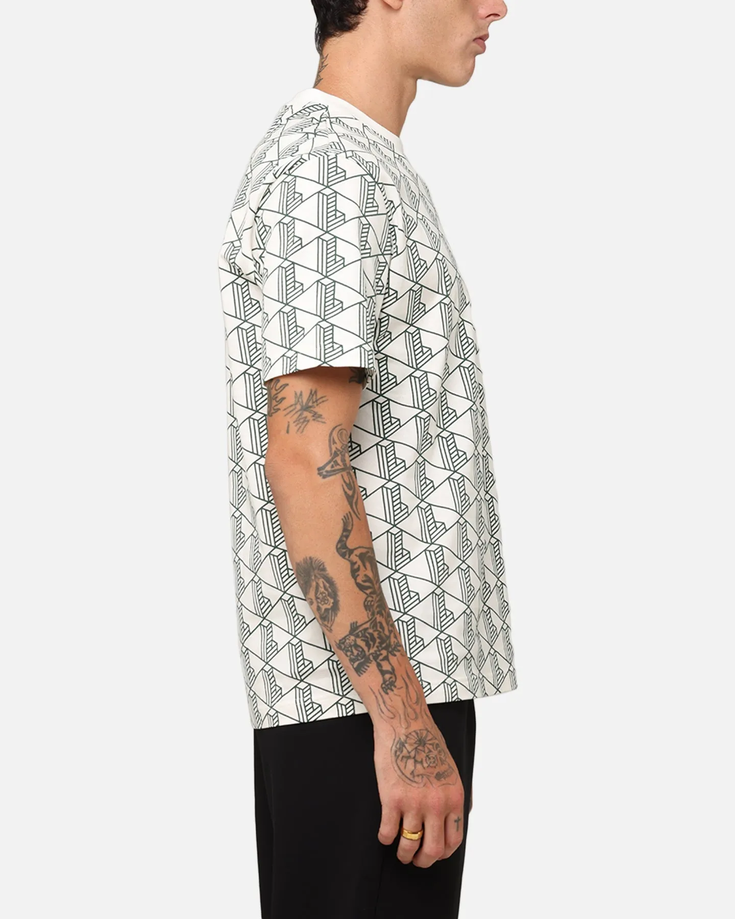 Lacoste Monogram T-Shirt Black/White