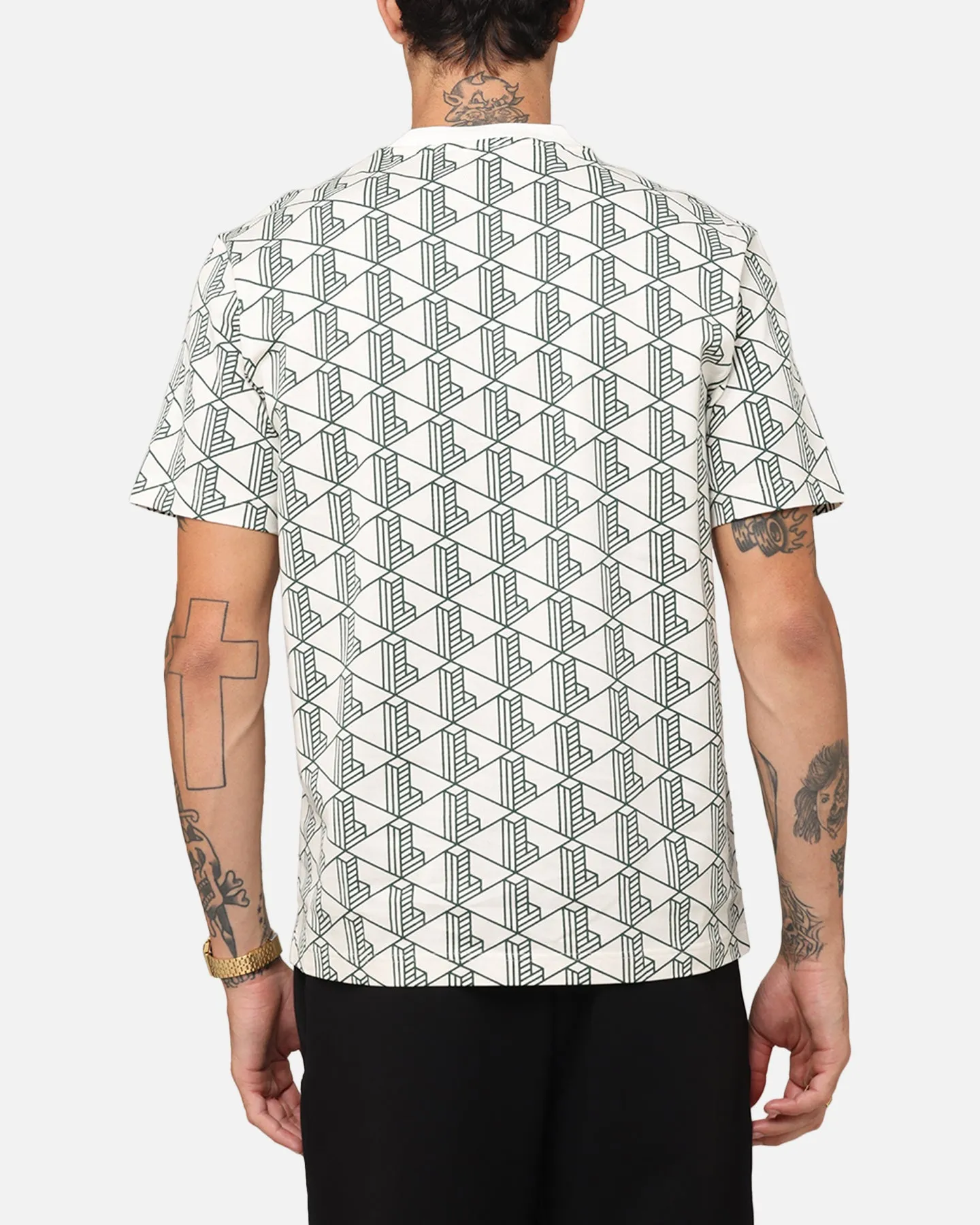 Lacoste Monogram T-Shirt Black/White