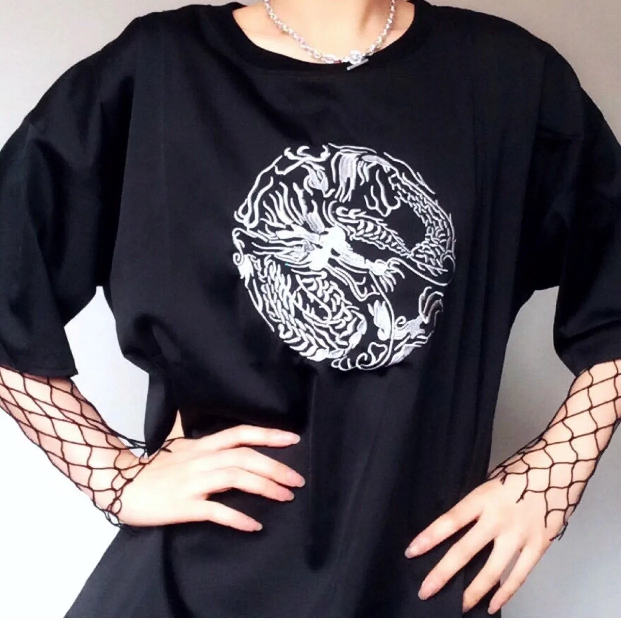 LARGE FISHNET MESH CROP TOP