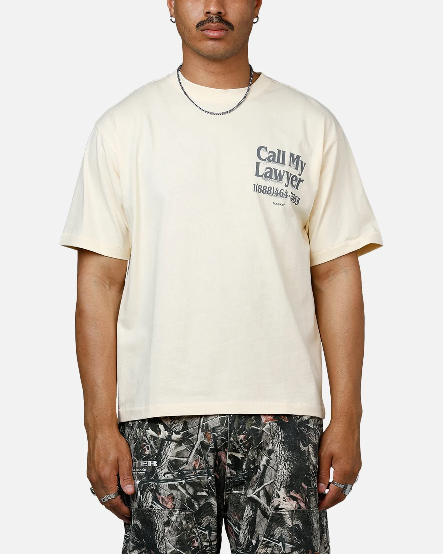 Market Call My Lawyer 3D T-Shirt Cream