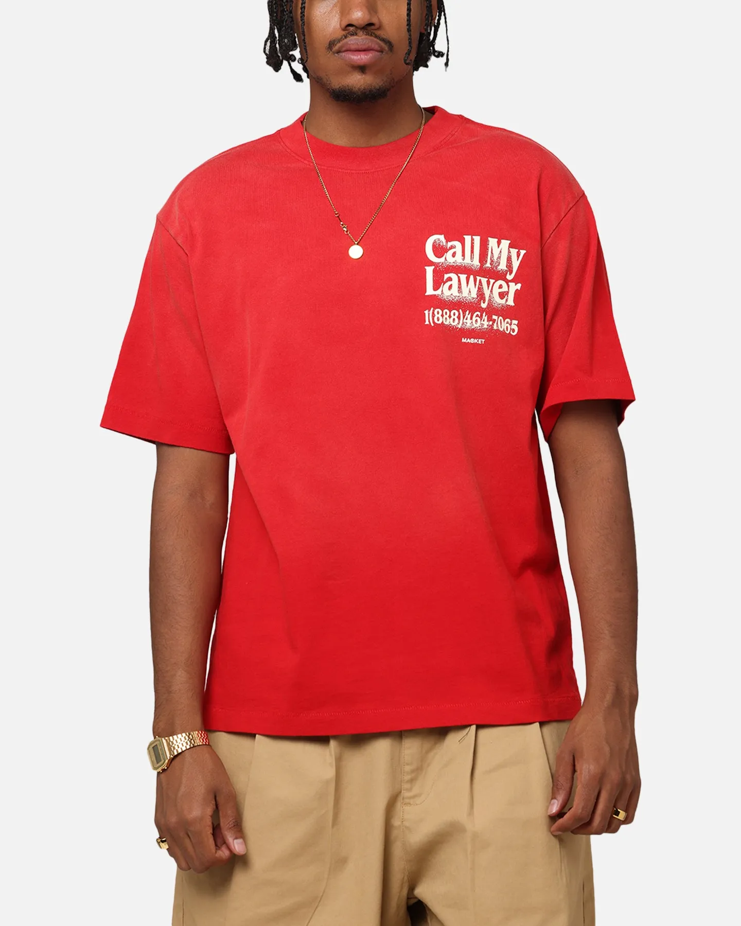 Market Call My Lawyer 3D T-Shirt Red