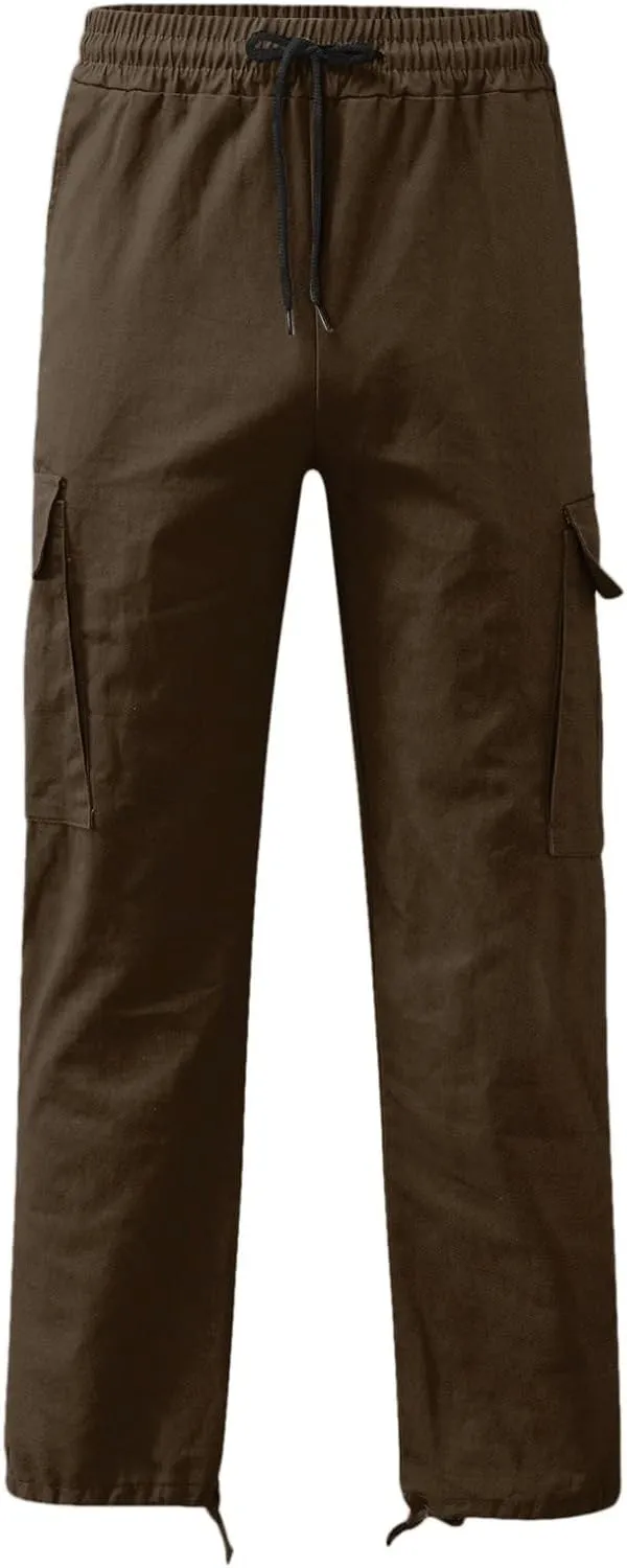 Mens Sweatpants with Pockets Big and Tall Joggers for Men Elastic Waist with Zipper Pockets Sweat Pants Men's Winter