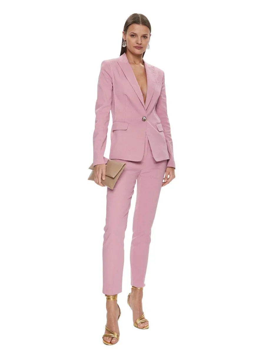 Pantalone Bello Cigarette-Fit in Lino Stretch