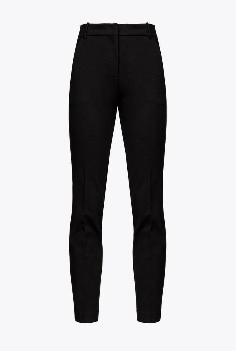 Pantaloni cigarette-fit punto stoffa