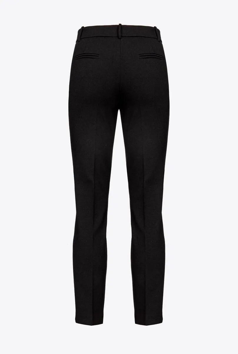 Pantaloni cigarette-fit punto stoffa