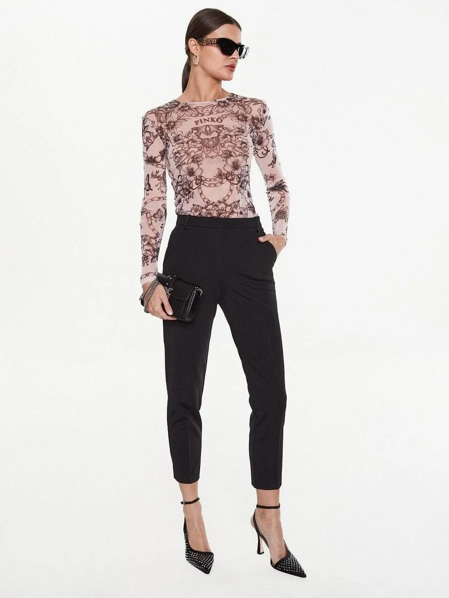 Pantaloni cigarette-fit punto stoffa