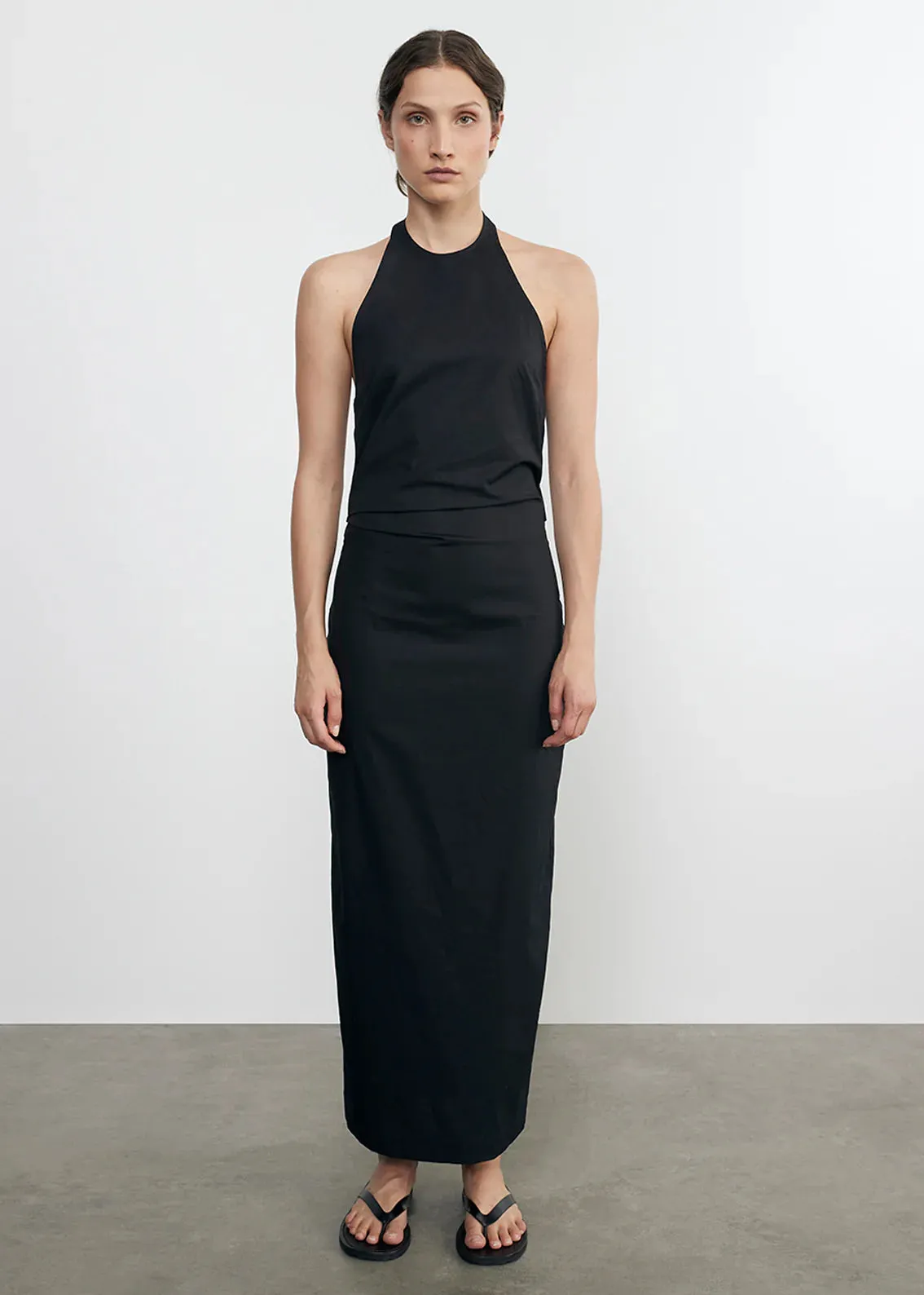 Poplin Halter Dress