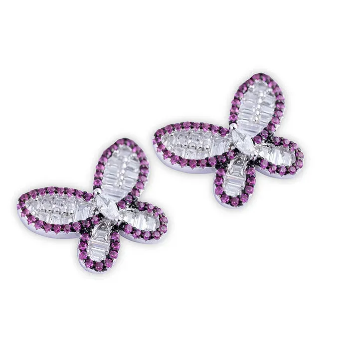 Purple CZ Butterfly Tops