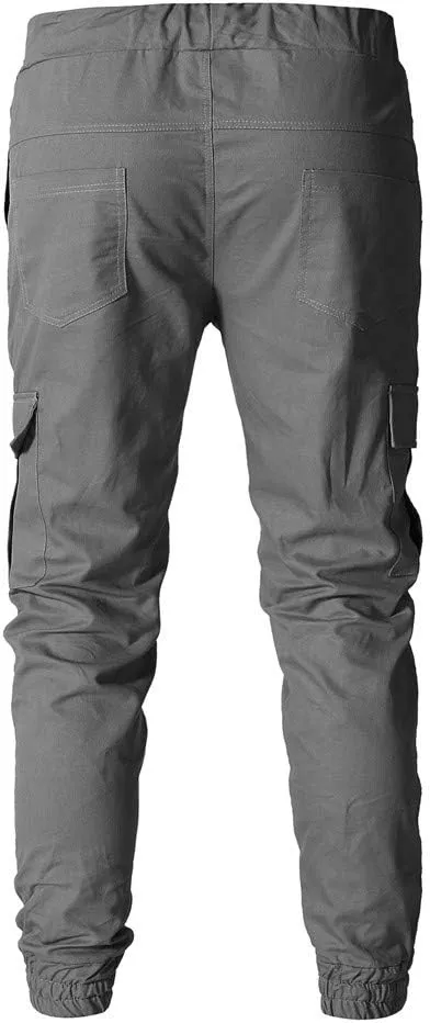 QWENTMTNTY Cargo Pants for Men Slim Fit Casual Cotton Skinny Joggers Big and Tall Hiking Athletic Gym Workout Sweatpants
