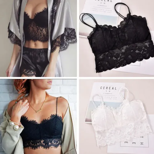 Sleeveless Lace Bra