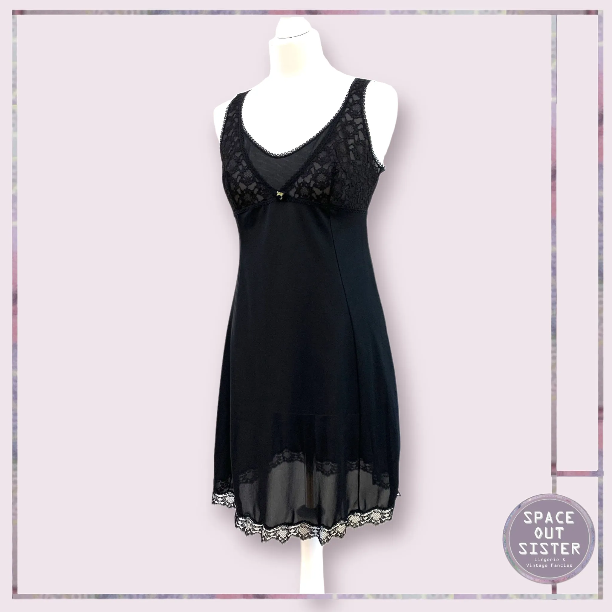 Vintage Enka Black Slip
