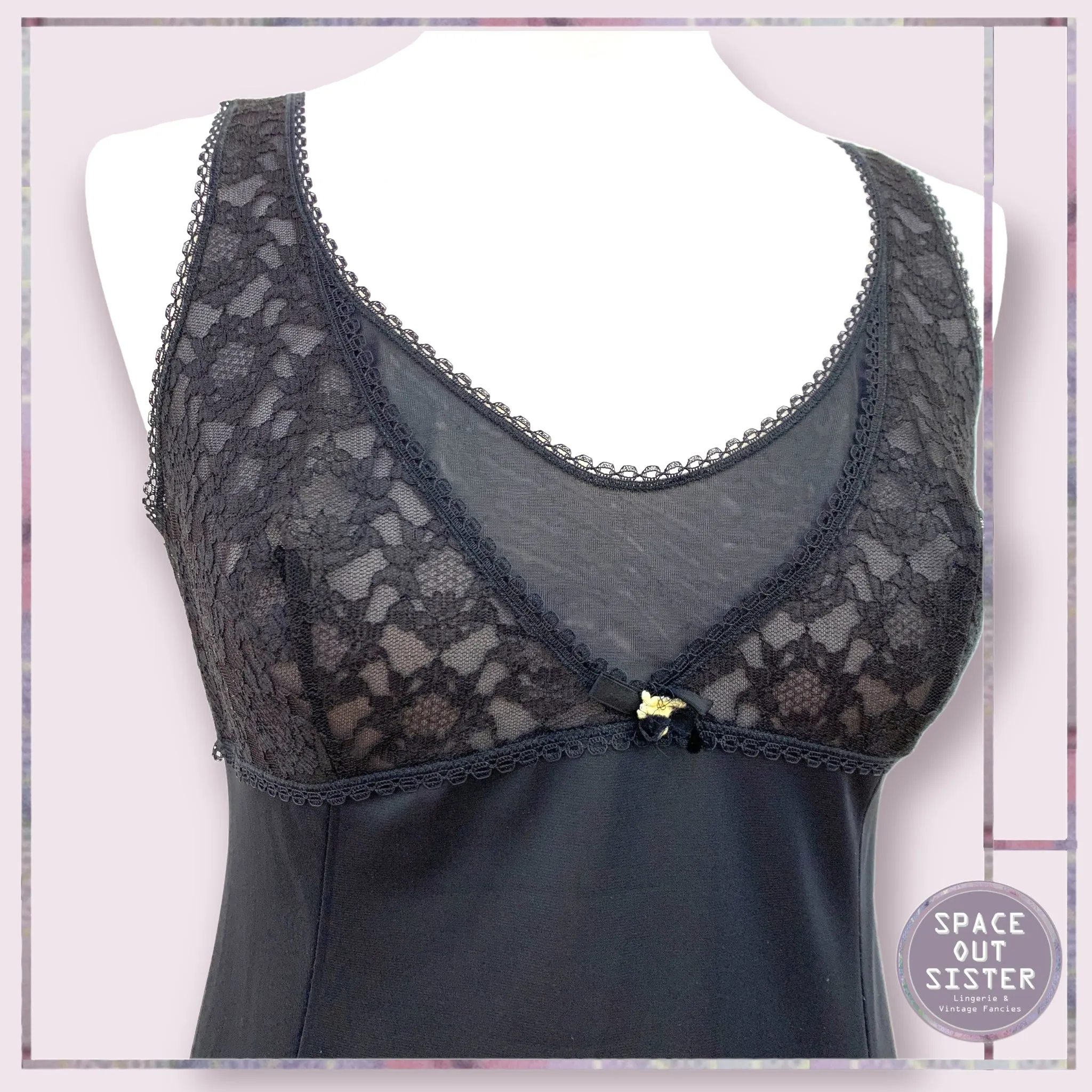 Vintage Enka Black Slip