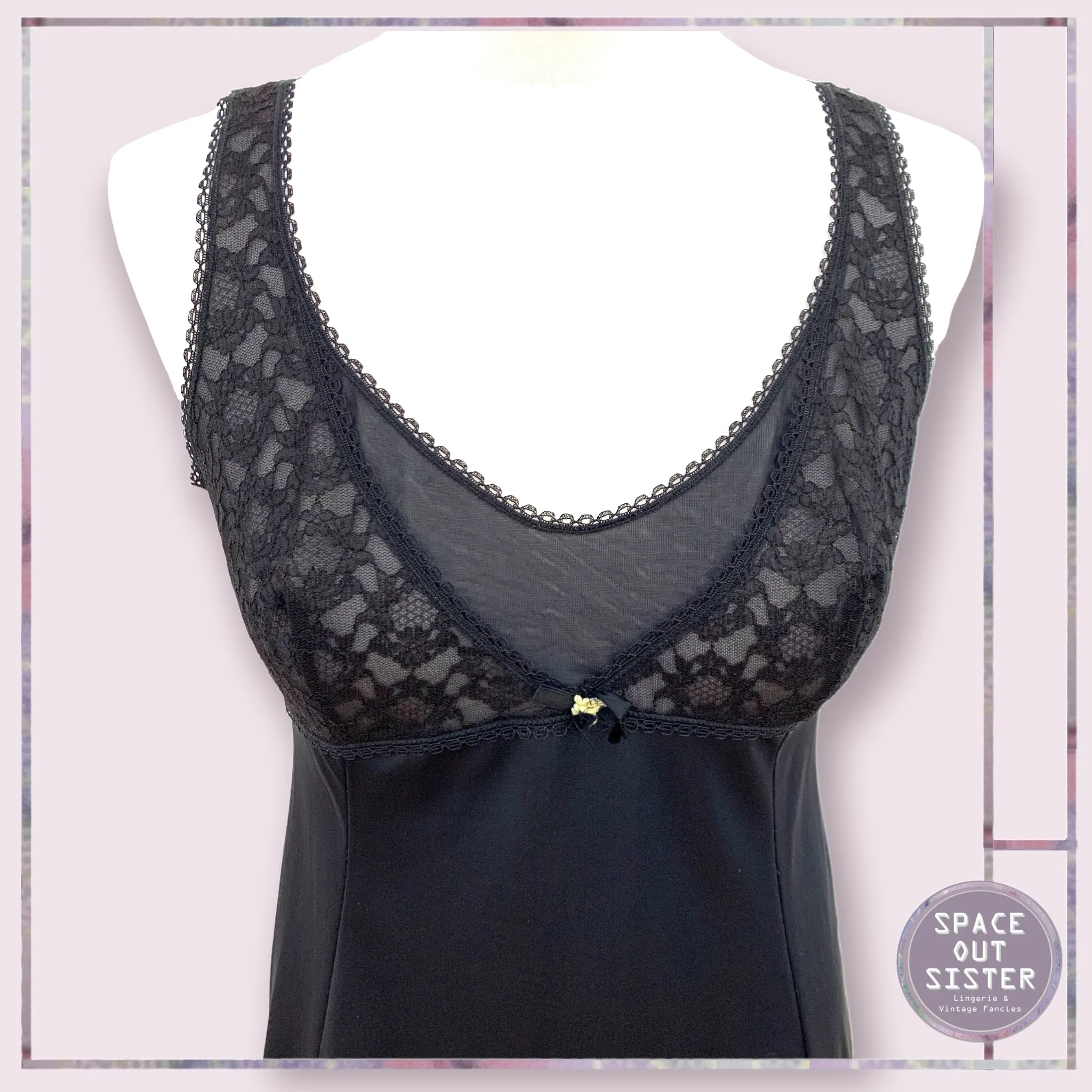Vintage Enka Black Slip