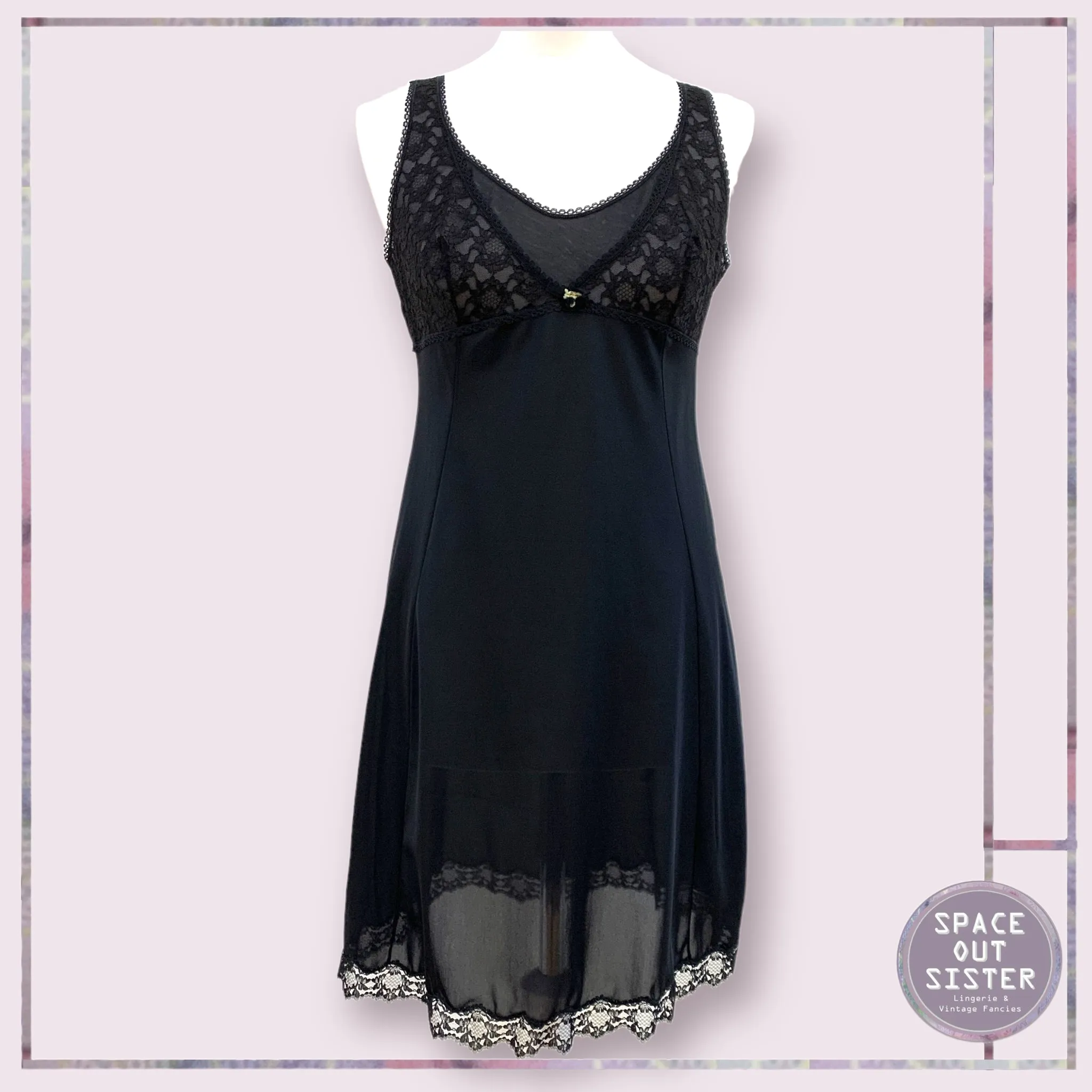 Vintage Enka Black Slip