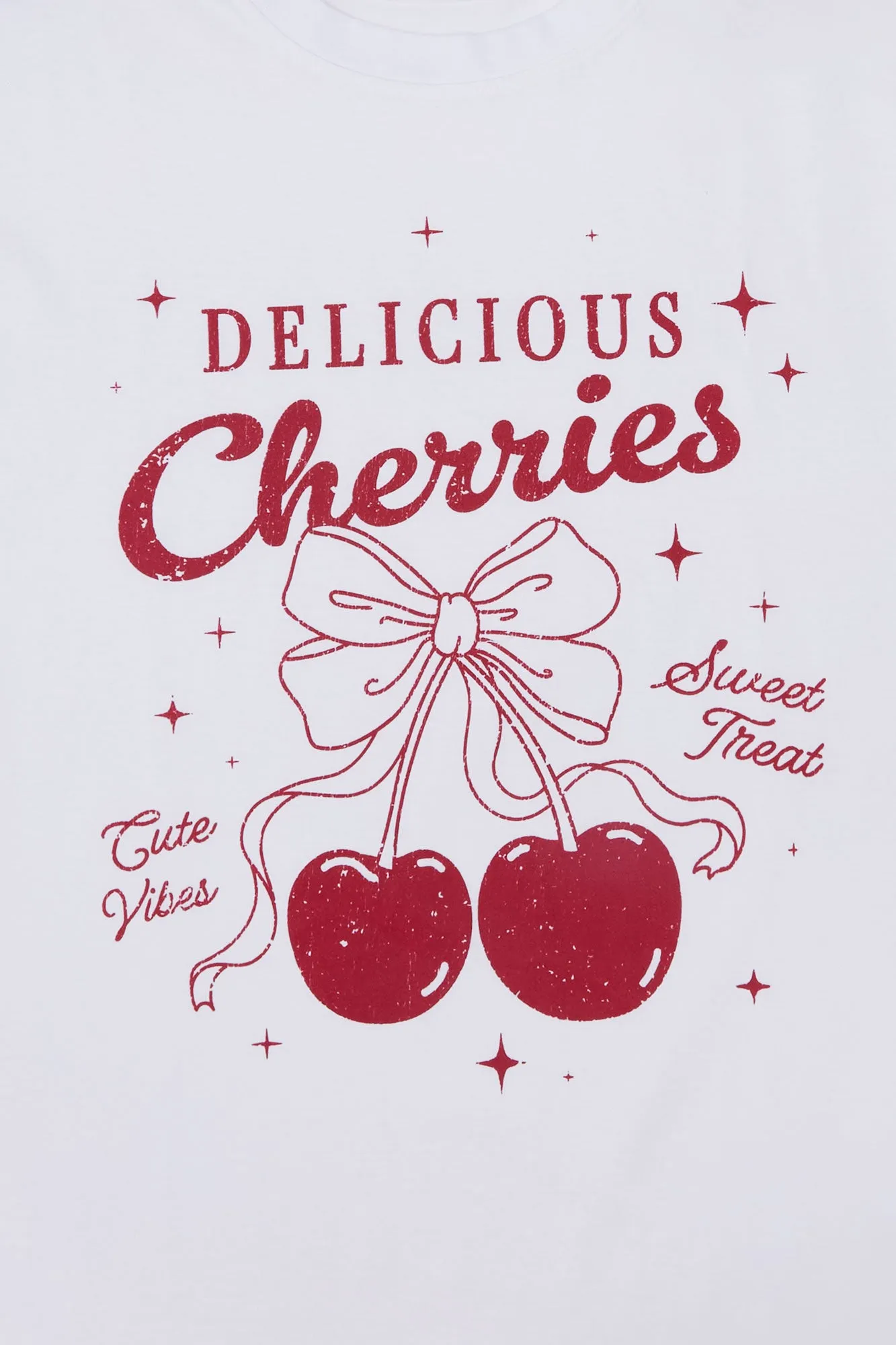 Womens Cherries Graphic Boyfriend Tee