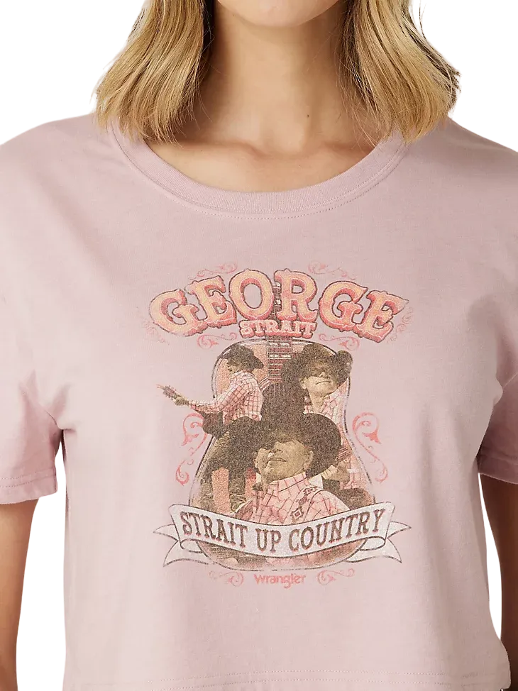 Wrangler Women's George Strait Short Sleeve Crop Tee